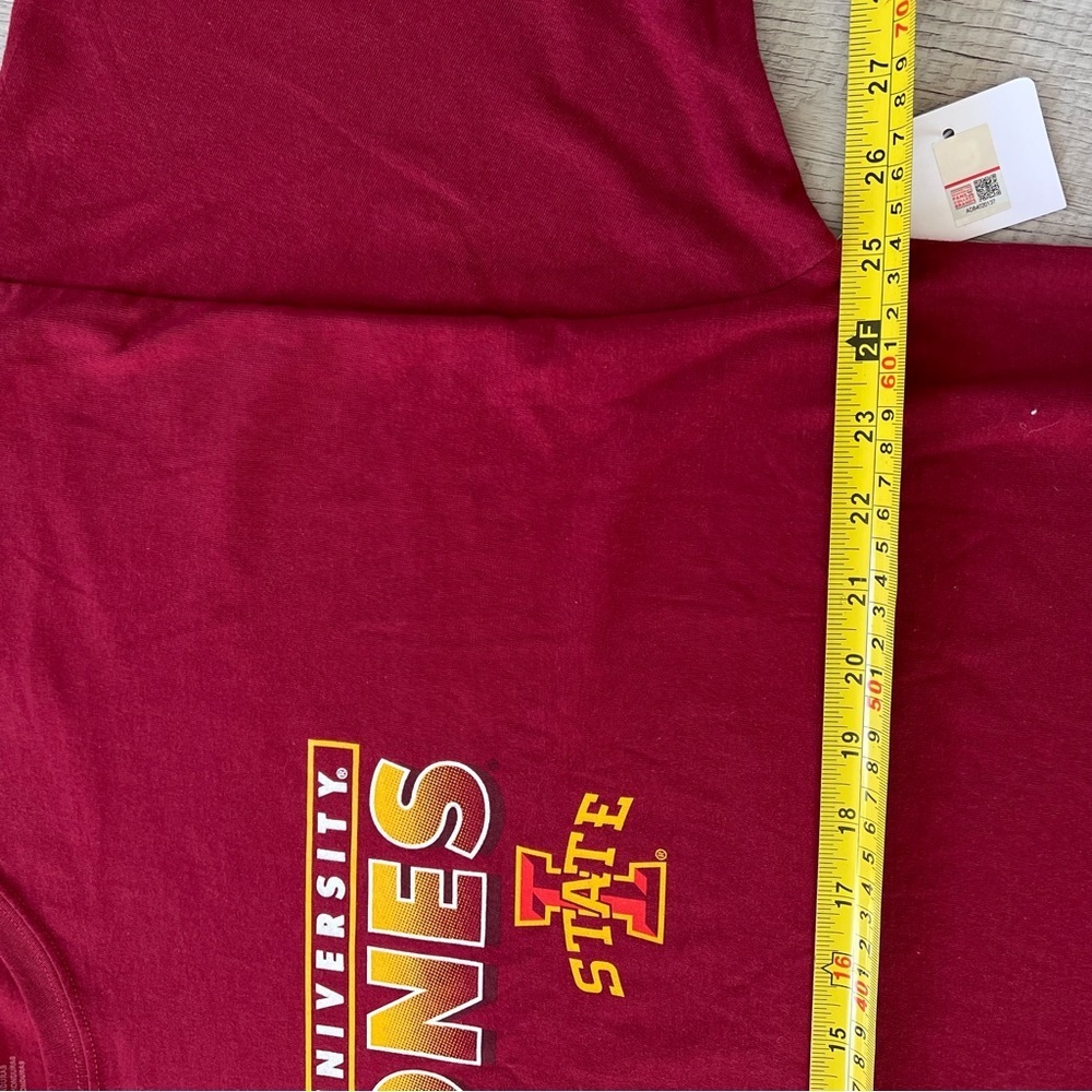 Iowa State University Cyclones T-Shirt NWT 2XL Men's Short Sleeve Top Red Sporty - Picture 7 of 9